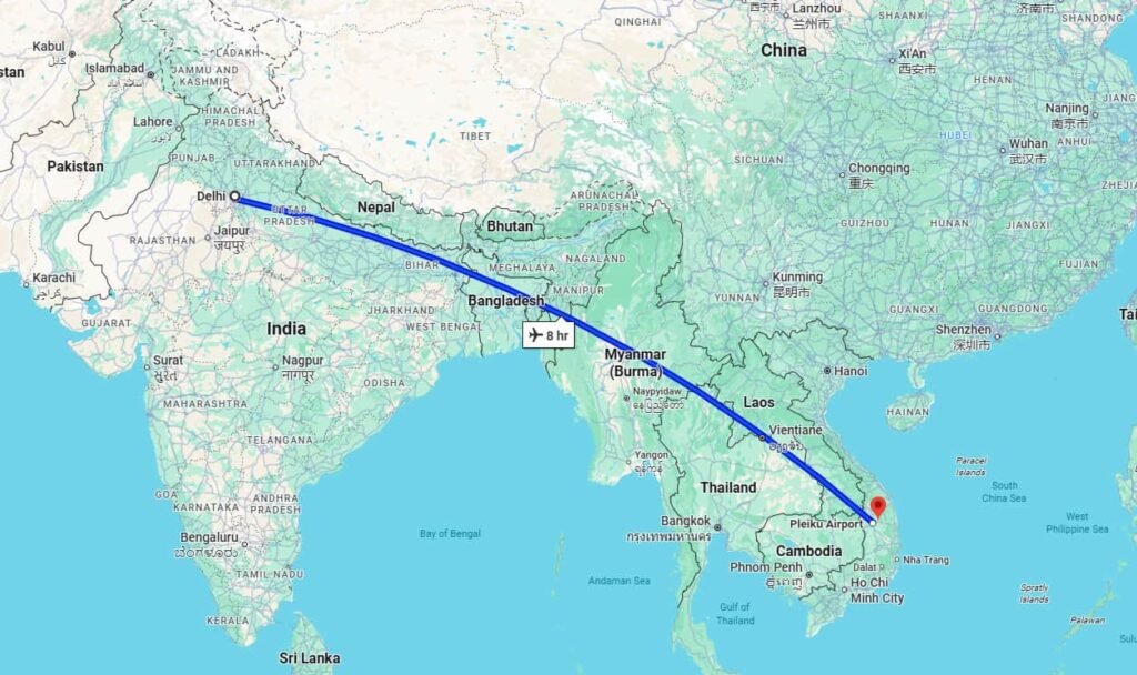 direct flights Delhi Southeast Asia